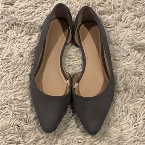 Grey Suede Flats